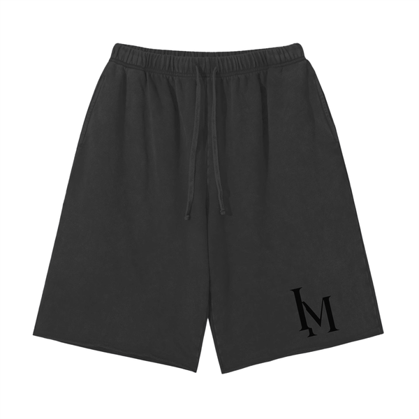 Short Snow Washed Raw Hem — Charbon