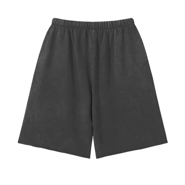 Short Snow Washed Raw Hem — Charbon