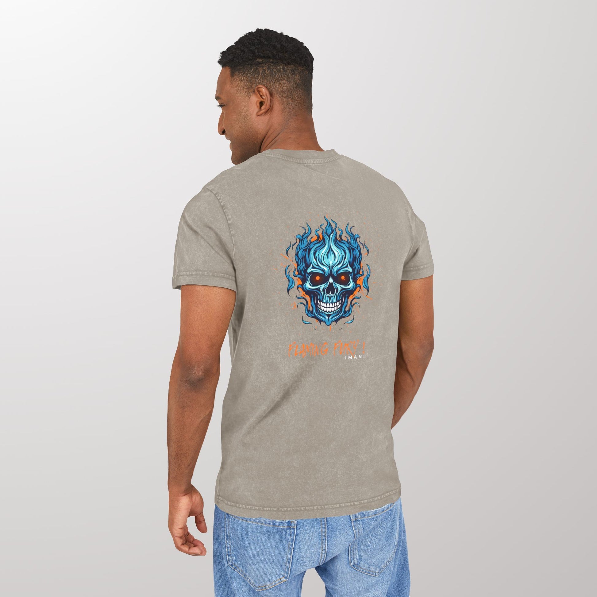 Flaming Fury Acid Washed Tee