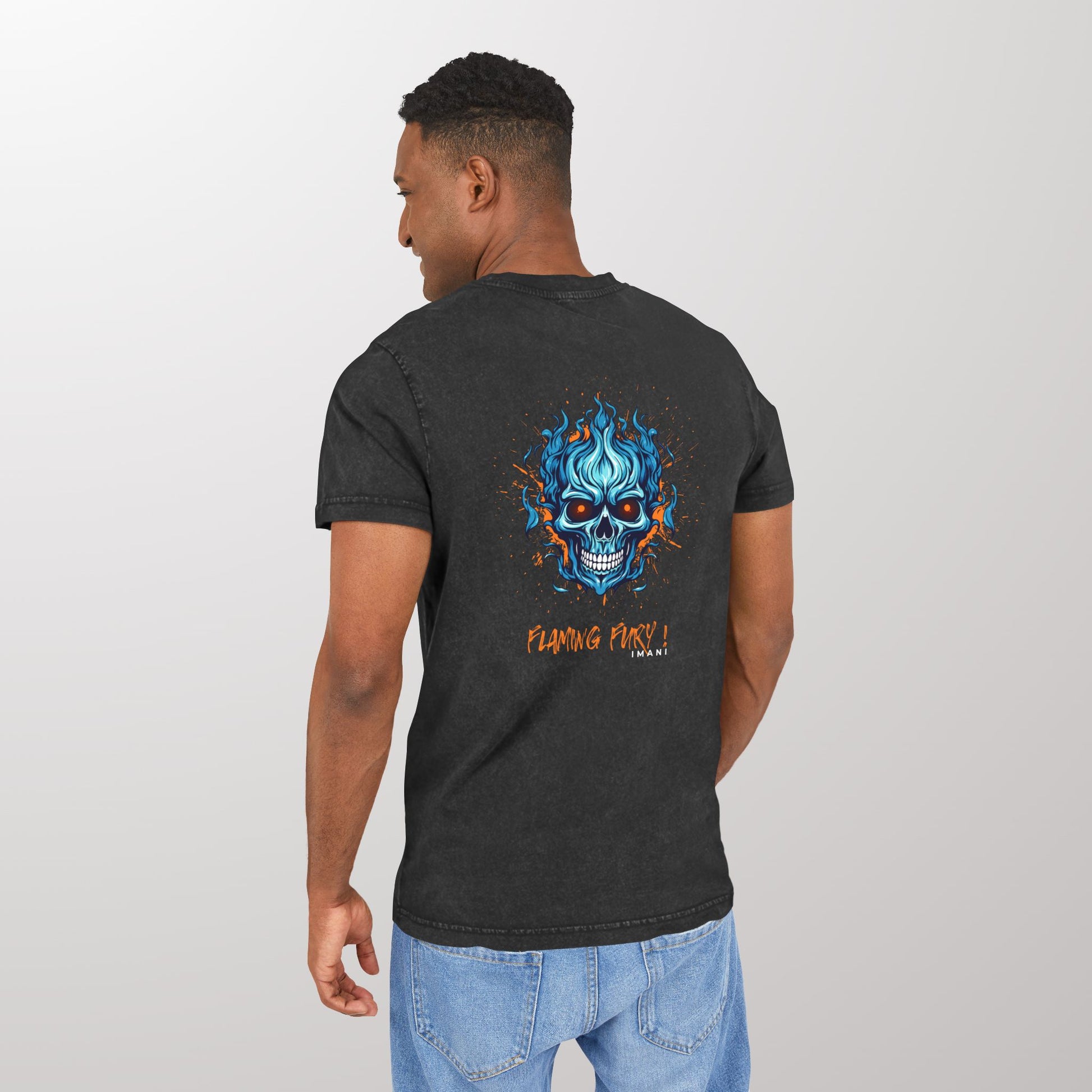 Flaming Fury Acid Washed Tee