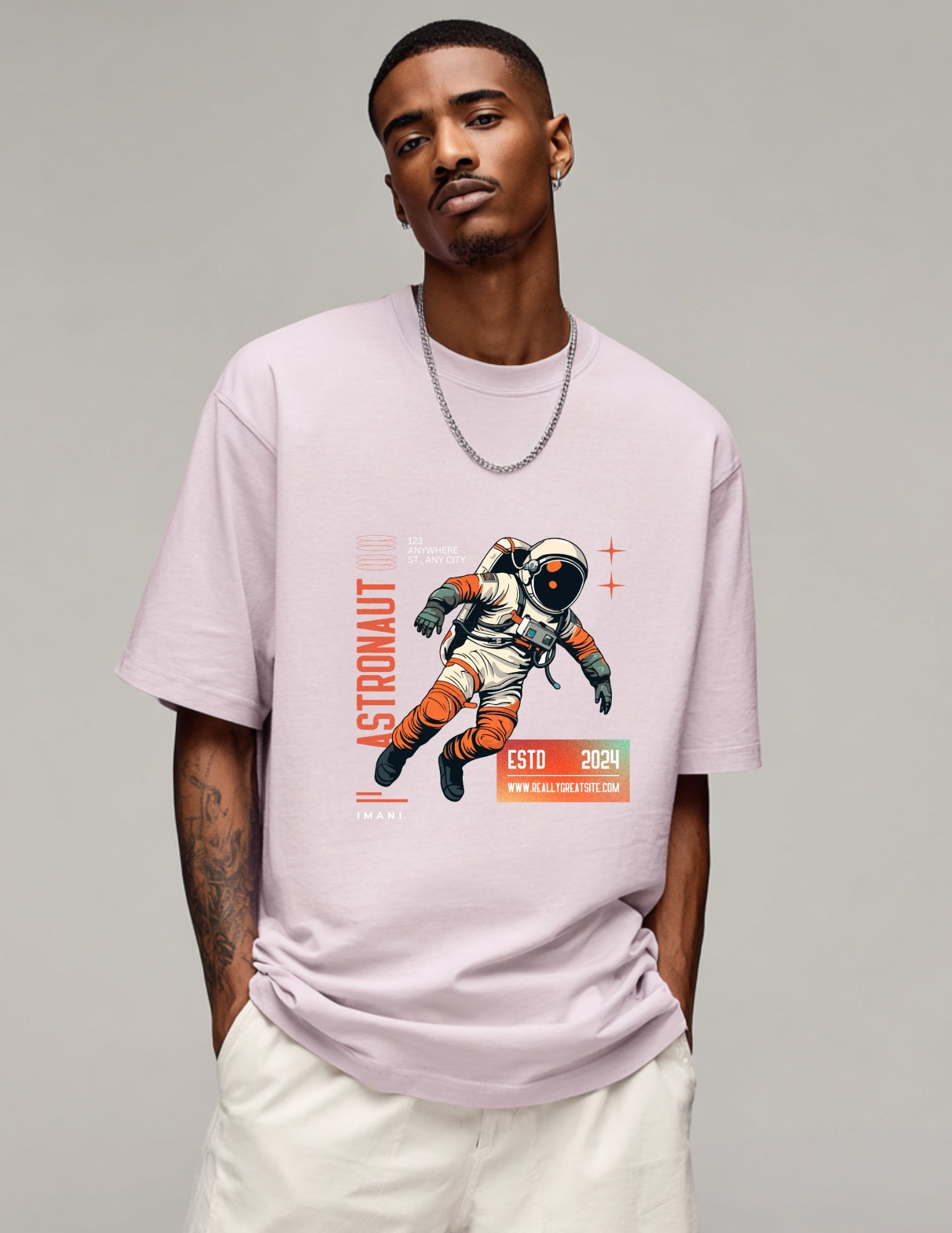 Cosmic Explorer Oversized Tee | Astronaut Graphic for Space Lovers