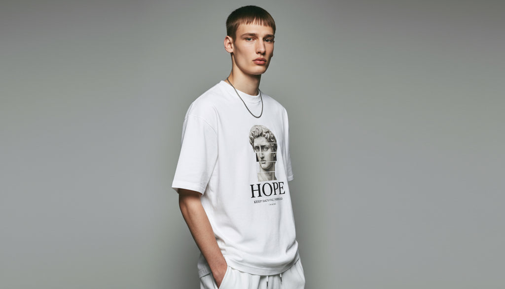 HOPE Oversized Sweat-shirt - Fragmented Sculpture Print