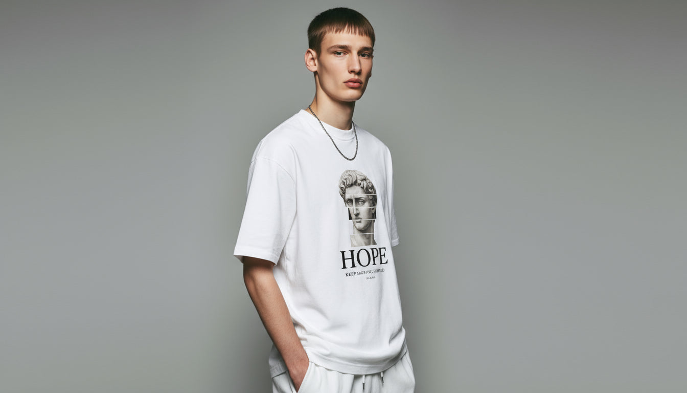 HOPE Oversized Sweat-shirt - Fragmented Sculpture Print