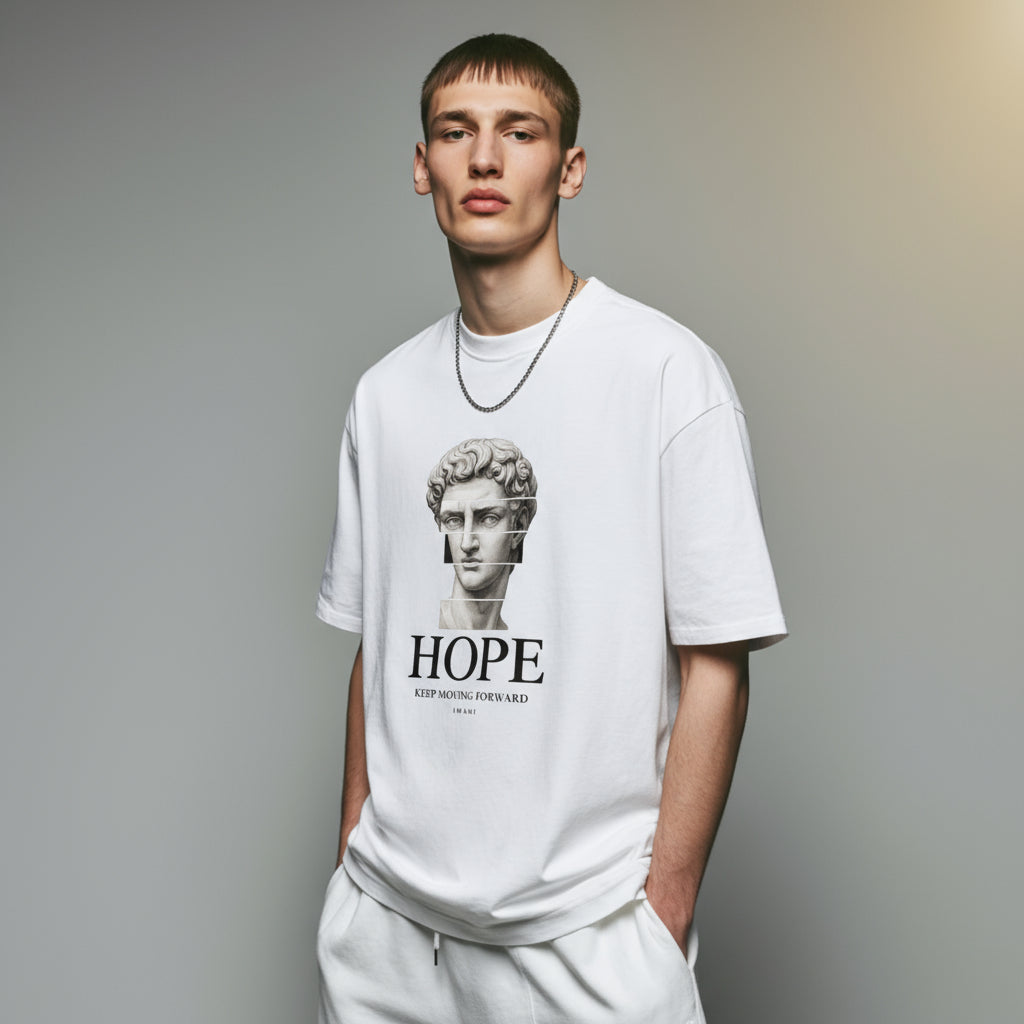 HOPE Oversized Sweat-shirt - Fragmented Sculpture Print