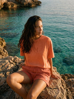 Snow Washed Oversized Cotton T-Shirt